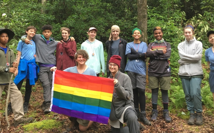 lgbtq teens backpacking camp